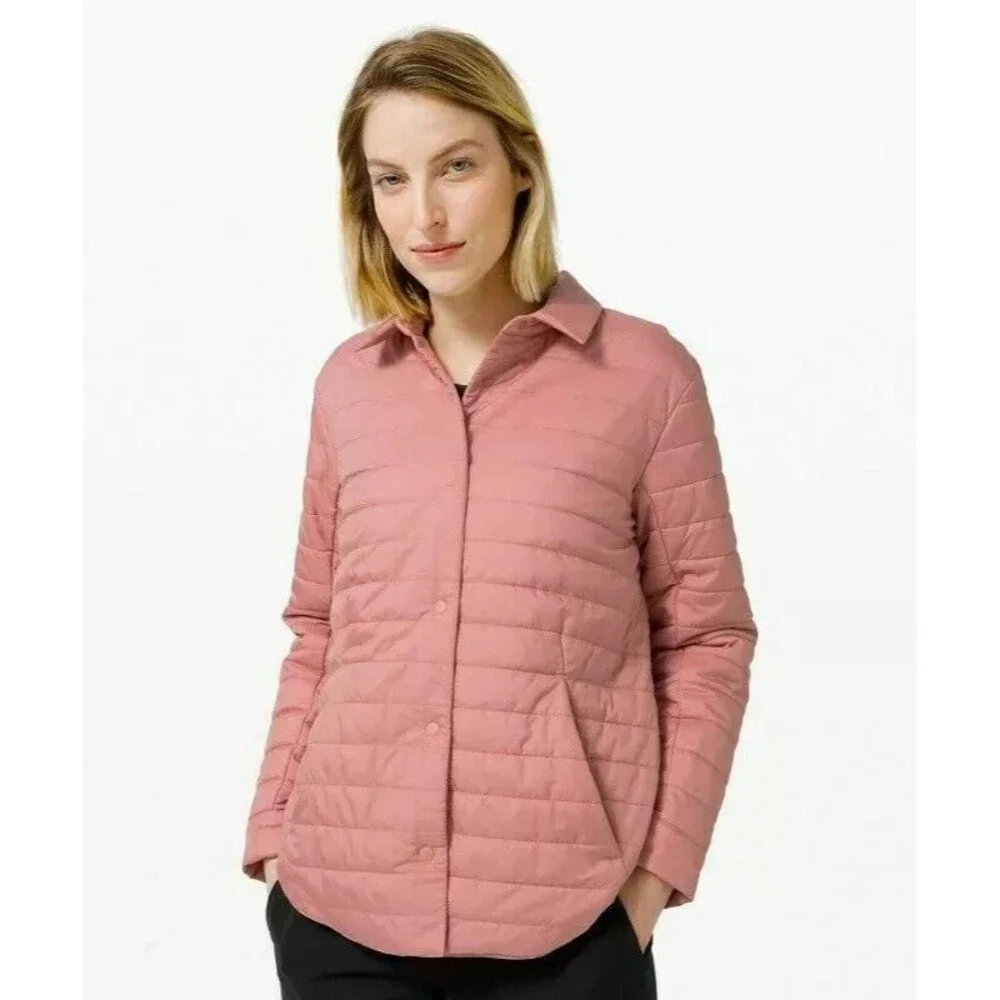Lululemon Women's Switch Please Reversible Shacket Chalky Rose Pink‎ Sz 10 NEW